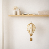 J-Lline Decoration Hot Air Ballon - Polyfoam / Textiles - Blanc / Gold - S en situation