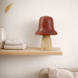 J-Line decoration Cloche Champignon - bois - rouge/naturel - moyen en situation