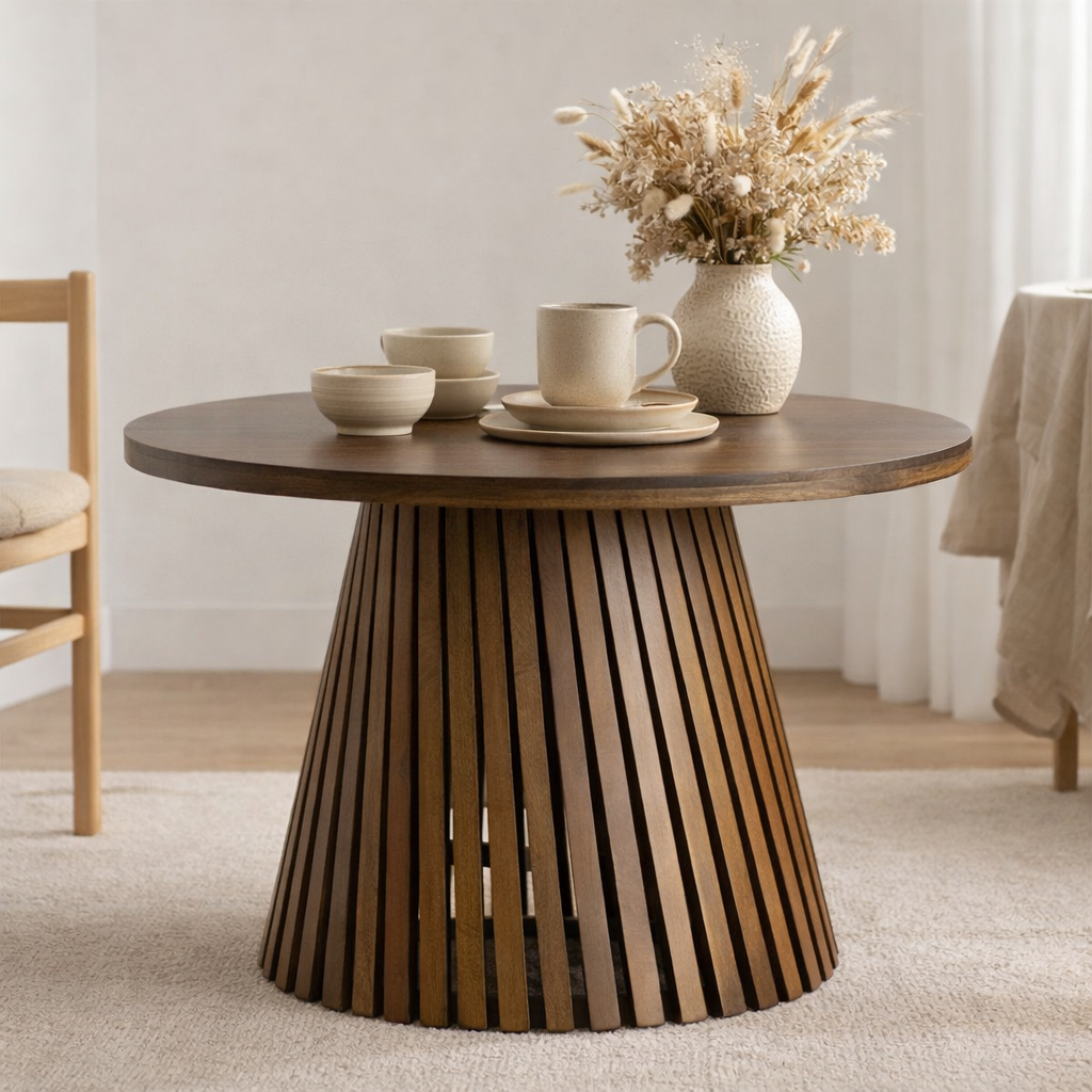 J-Line Table Vincent Manguier Marron Moyen en situation