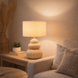 Lampe J-Line Oursin - polyersine - beige en situation