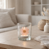 J-Line lanterne Flower - verre - rose/mélange en situation
