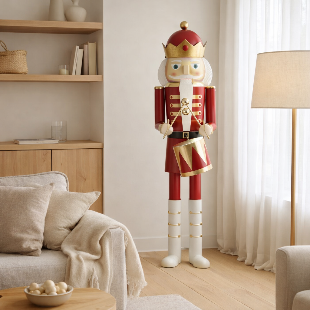 Figurine J-Line Casse-Noisette Trammel - fer - rouge/or - L en situation