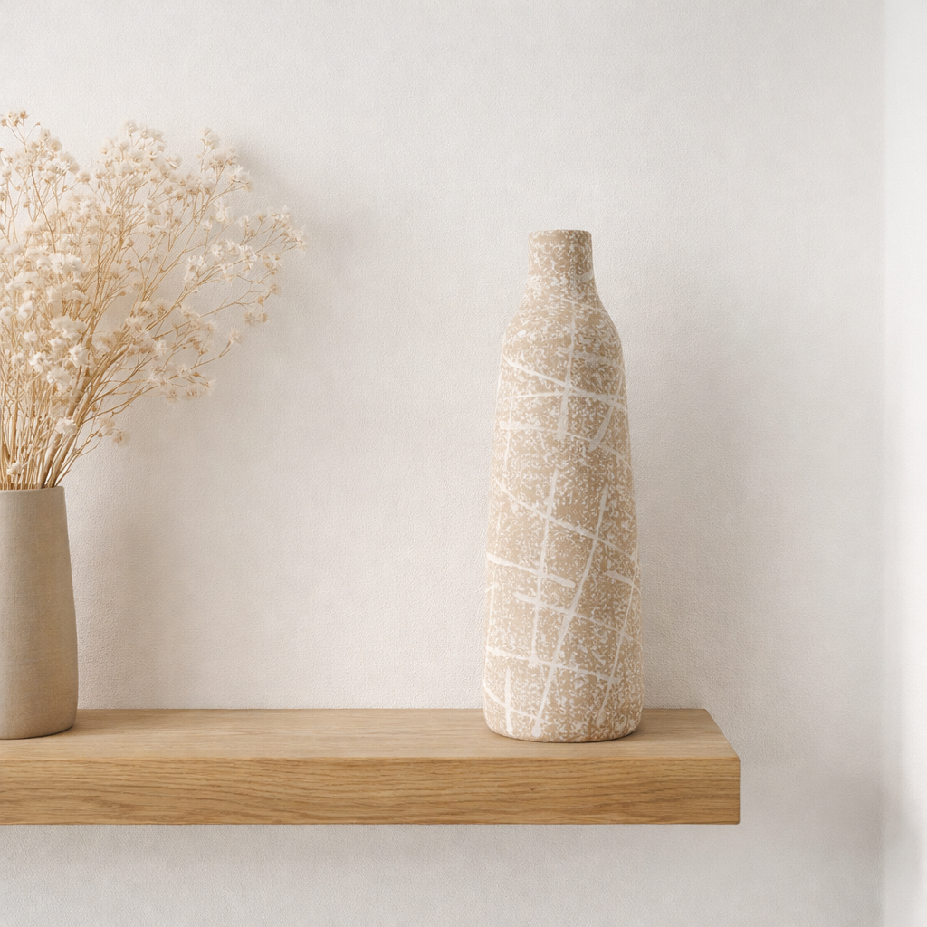 J -line Vase Dune Smal - Céramique - Beige / White - Small - 45 cm de haut en situation