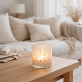 J-Line Support pour T-Light Sally Verre Orange/Transparent Petit en situation
