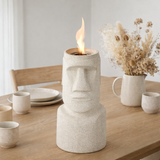 J-Line Table Cheminée Bio-Ethanol Beautiful Mgo Gris en situation