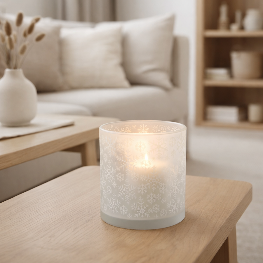 Lanterne J-Line Snow - verre - blanc - grande en situation