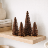 J -Liline Decoration Trele de Noël Glitter - Plastique - Brown - Boîte de 8 en situation