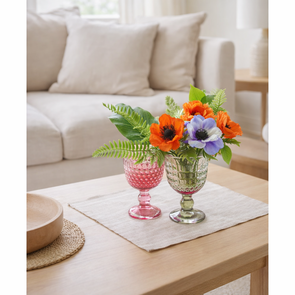 J-Line Bouquet Coquelicot Plastique Orange en situation