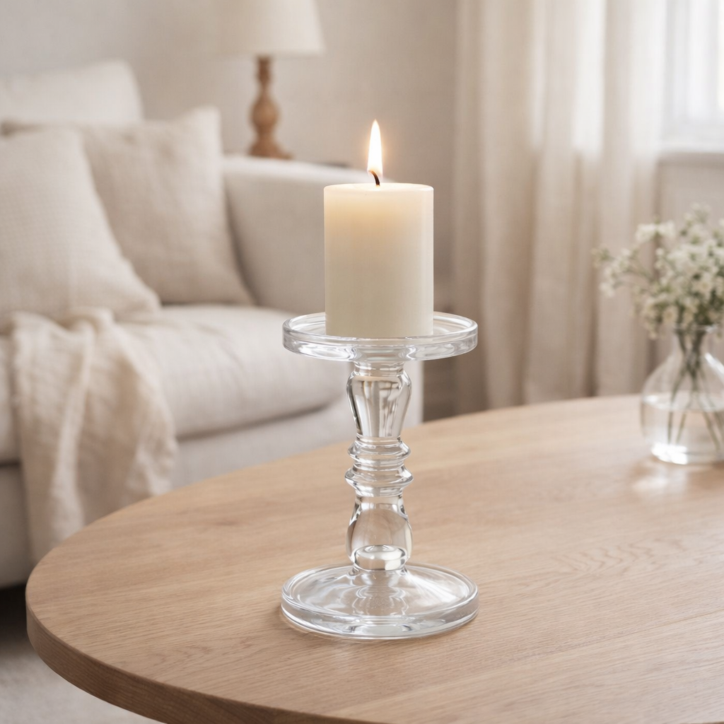 J -line chandelier leti - verre - transparent - petit en situation