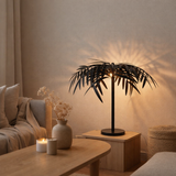 Lampe de table J-Line Leaf - métal - noir en situation