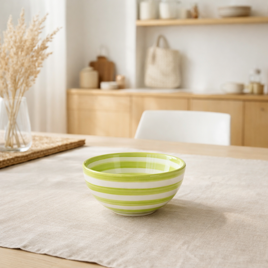J -line Kom Grenada Stripes High - Céramique - Blanc / Green - Small en situation