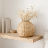 J -line Vase Yumi Bol - Bamboo - Natural - Large - Ø 35 cm en situation