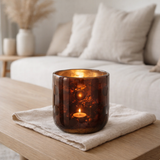 Lanterne J-Line Coconut Cylindre - verre - marron en situation