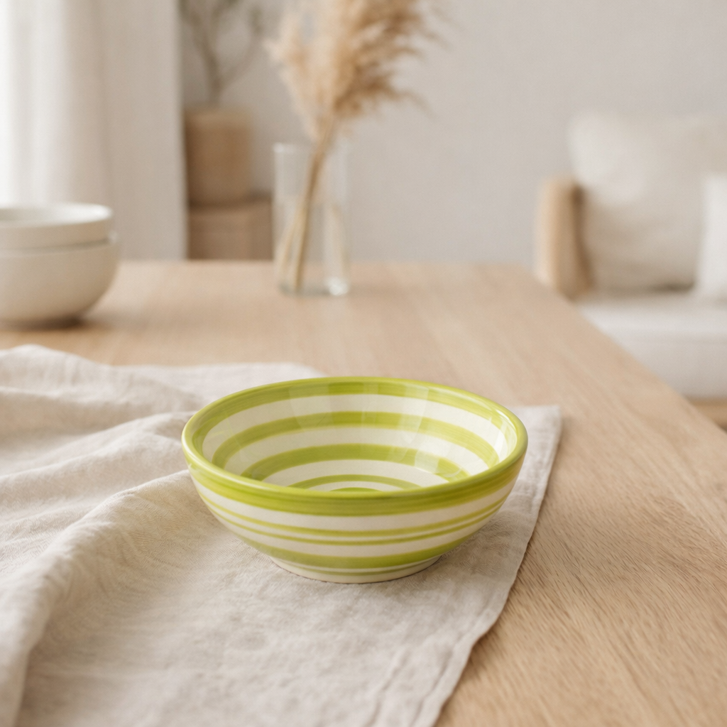 J -line Kom Grenada Stripes - Céramique - Blanc / Green - Small en situation