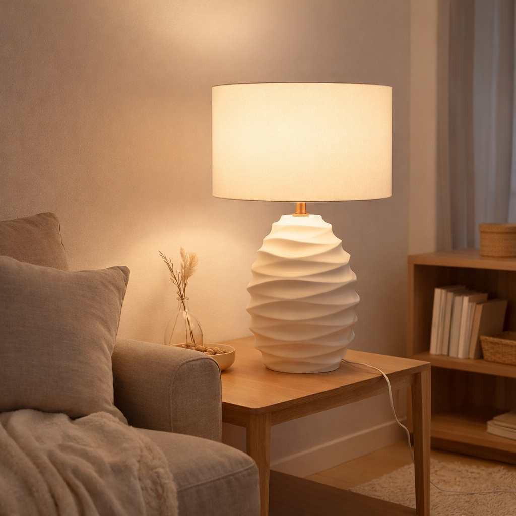 Lampe J-Line Golf - céramique - blanc en situation