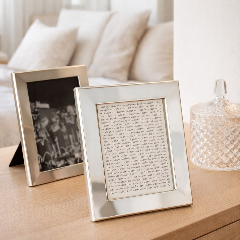 Cadre photo J-Line - cadre photo Wide Edge - métal - argent - petit en situation