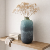 J -line Vase vintage - Céramique - Azure - Moyen - 72 cm de haut en situation