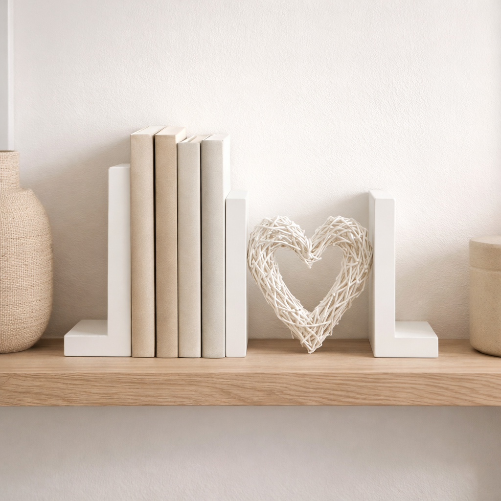 J-Lline Mur Decoration Heart - Theboomhout - White en situation