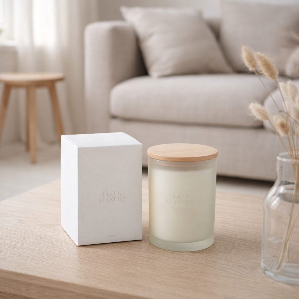 J-Line geurkaars Accords Essentiels - Fleur Blanche - wit - 38U en situation