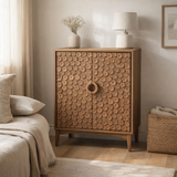 Armoire J-Line 2 portes manguier/MDF marron en situation