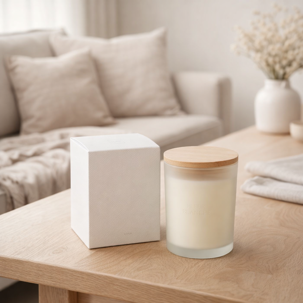 J-Line geurkaars Accords Essentiels - Fleur Blanche - wit - 52U en situation