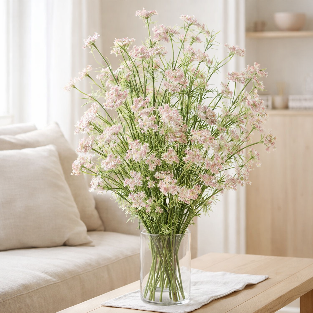 J-Line bouquet Mix Flowers - plastique - rose en situation