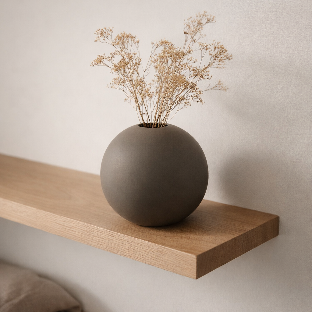 J -line Vase Bol - Céramique - Gris foncé - Medium - 17 cm de haut en situation