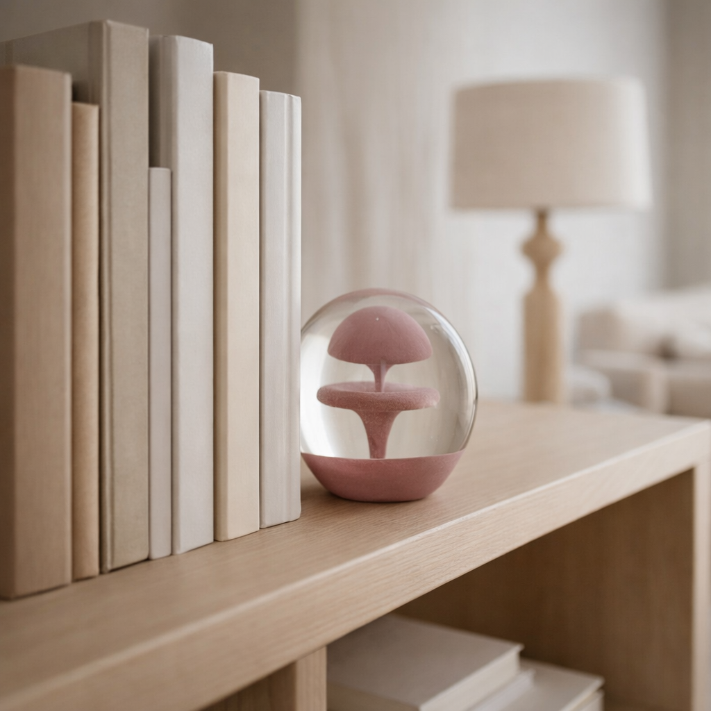 J -line Press Paper Bel - Glass - Roze - Small en situation