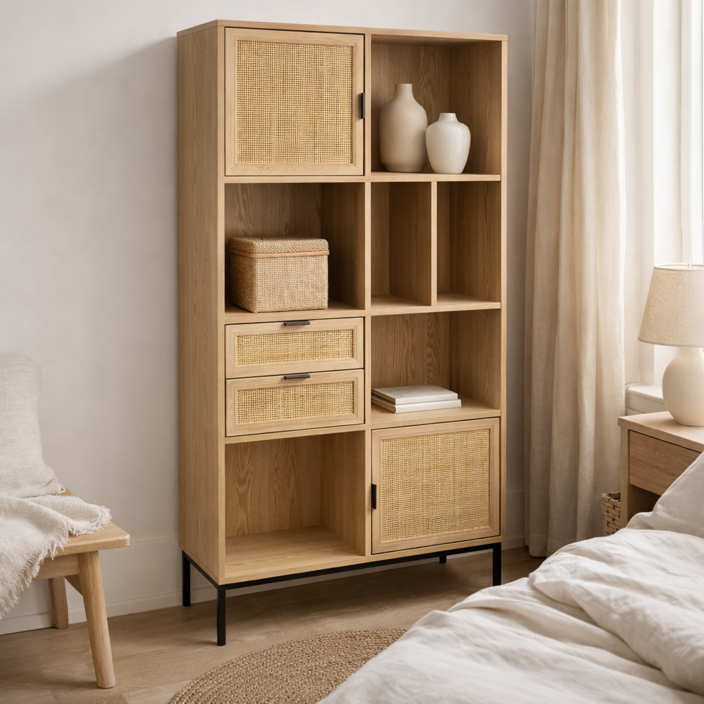 L'armoire J-line cuit MDF / Metal Naturel / Black en situation