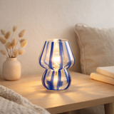 J-LIGNE LAMPLE TABLE - Verre - Transparent / Bleu - Small en situation