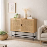 J -Liline Cabinet Square - Metal - Natural / Black - Small en situation