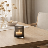 J -Liline Tealight Holder Rond - Verre - fumée en situation