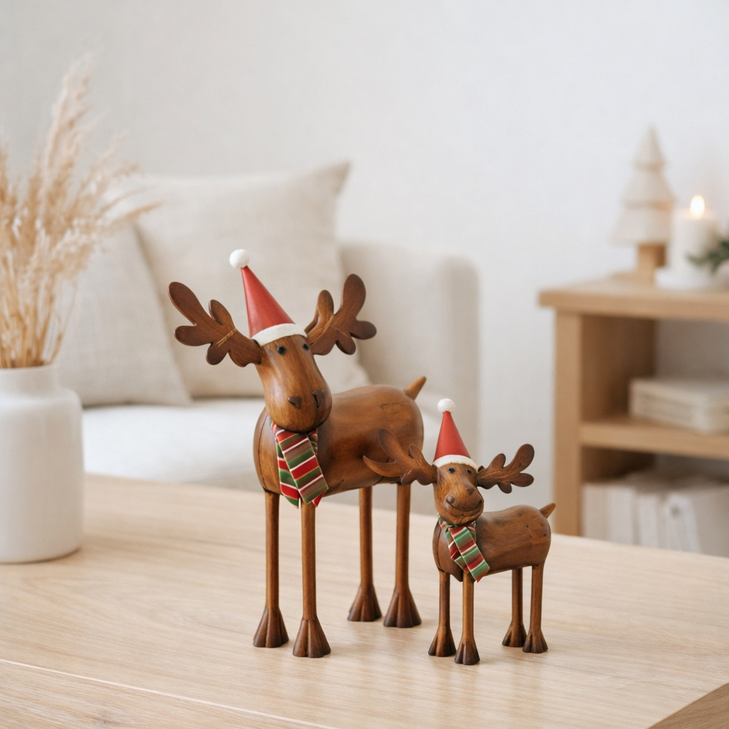 J -Line Christmas Figure Eland Christmas Hat - Iron - Mélange - Large en situation
