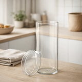 Pot de conservation J-Line Lisa - verre - transparent - grand en situation