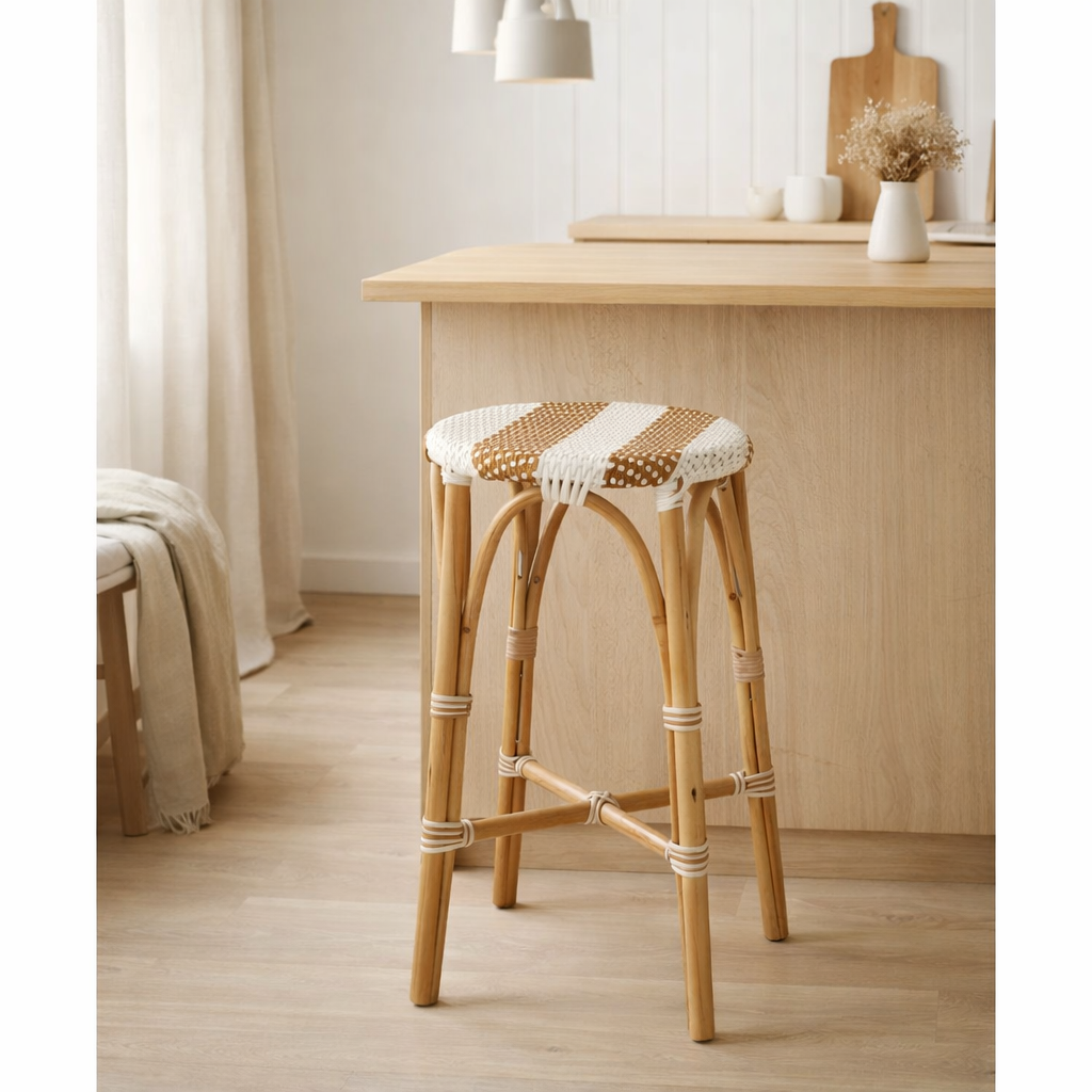 Tabouret de bar J -line Live - Roard / Plastic - Natural / White en situation