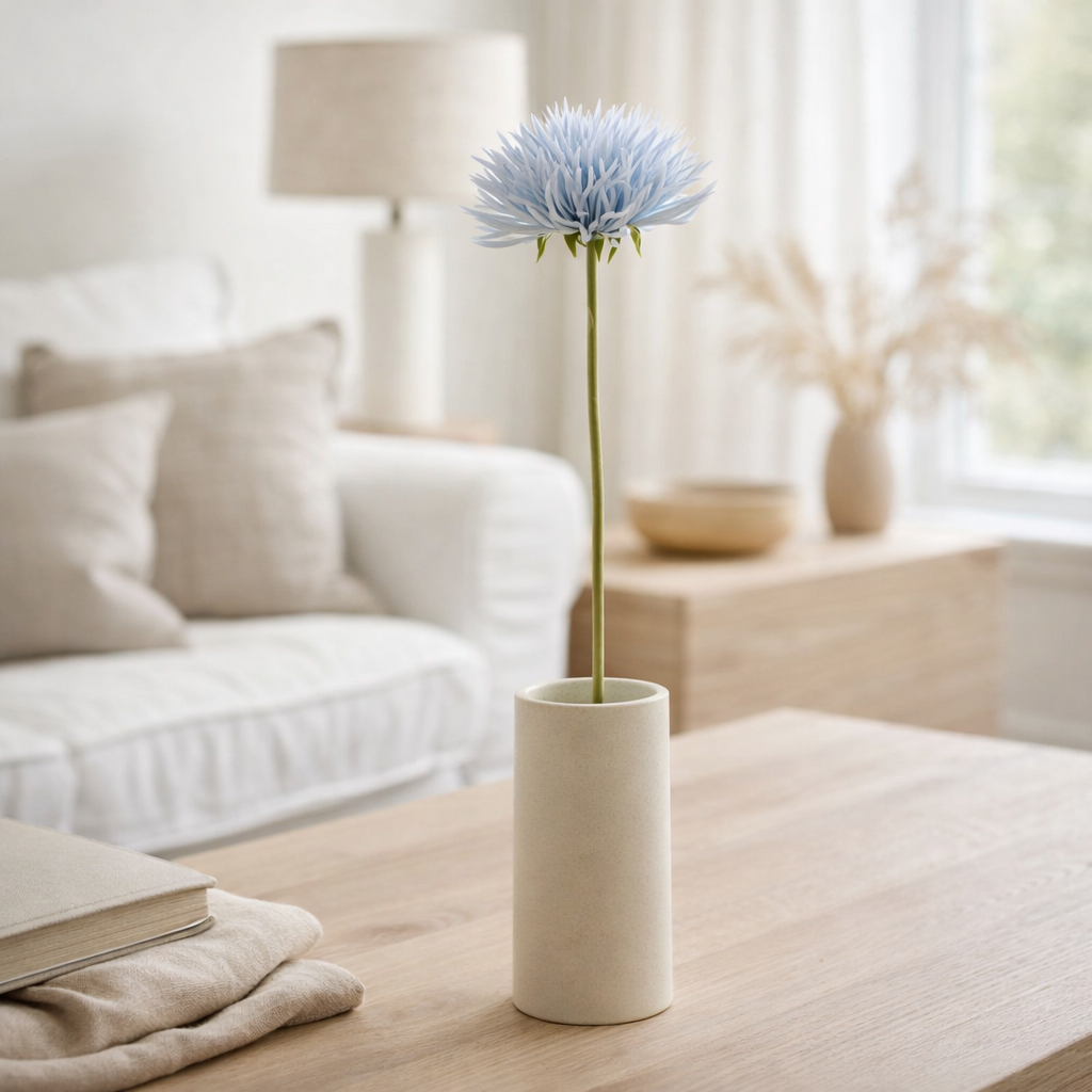 Fleur J-Line Chrysanthème - plastique - bleu clair en situation
