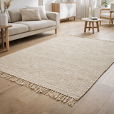 Tapis J-Line Havana - polyester - naturel/blanc - petit en situation