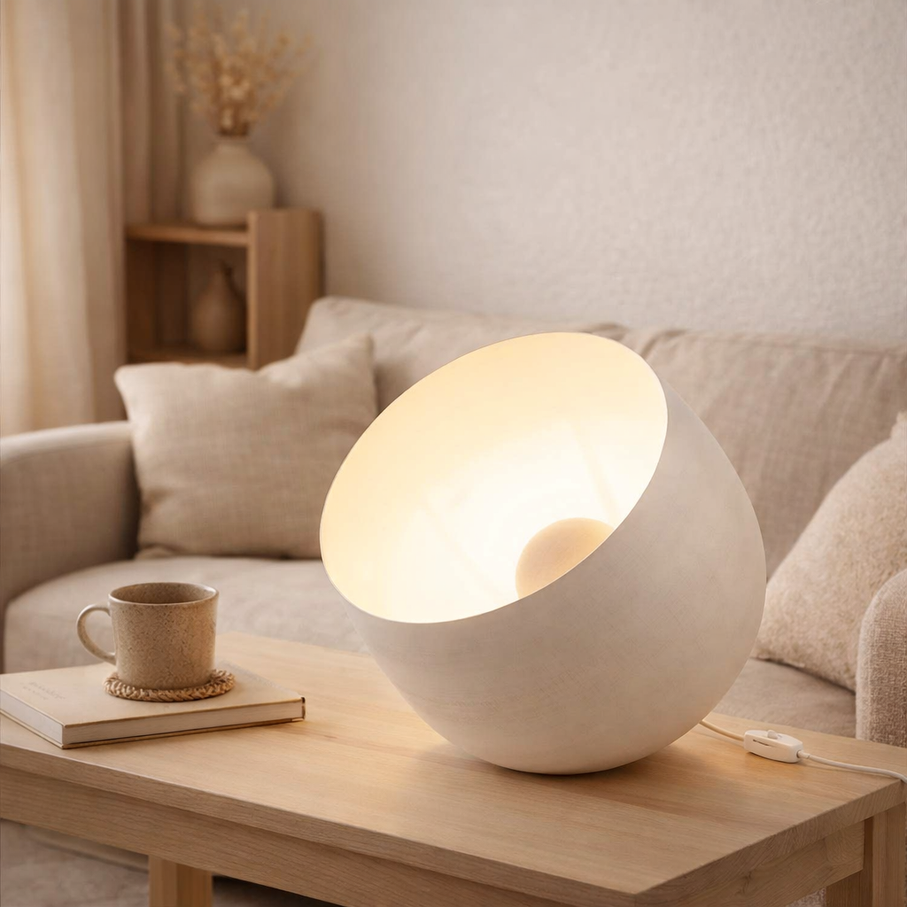 Lampe de table J-Line - métal - blanc - grande en situation