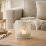 Lanterne J-Line Feuilles - verre - blanc - grande en situation
