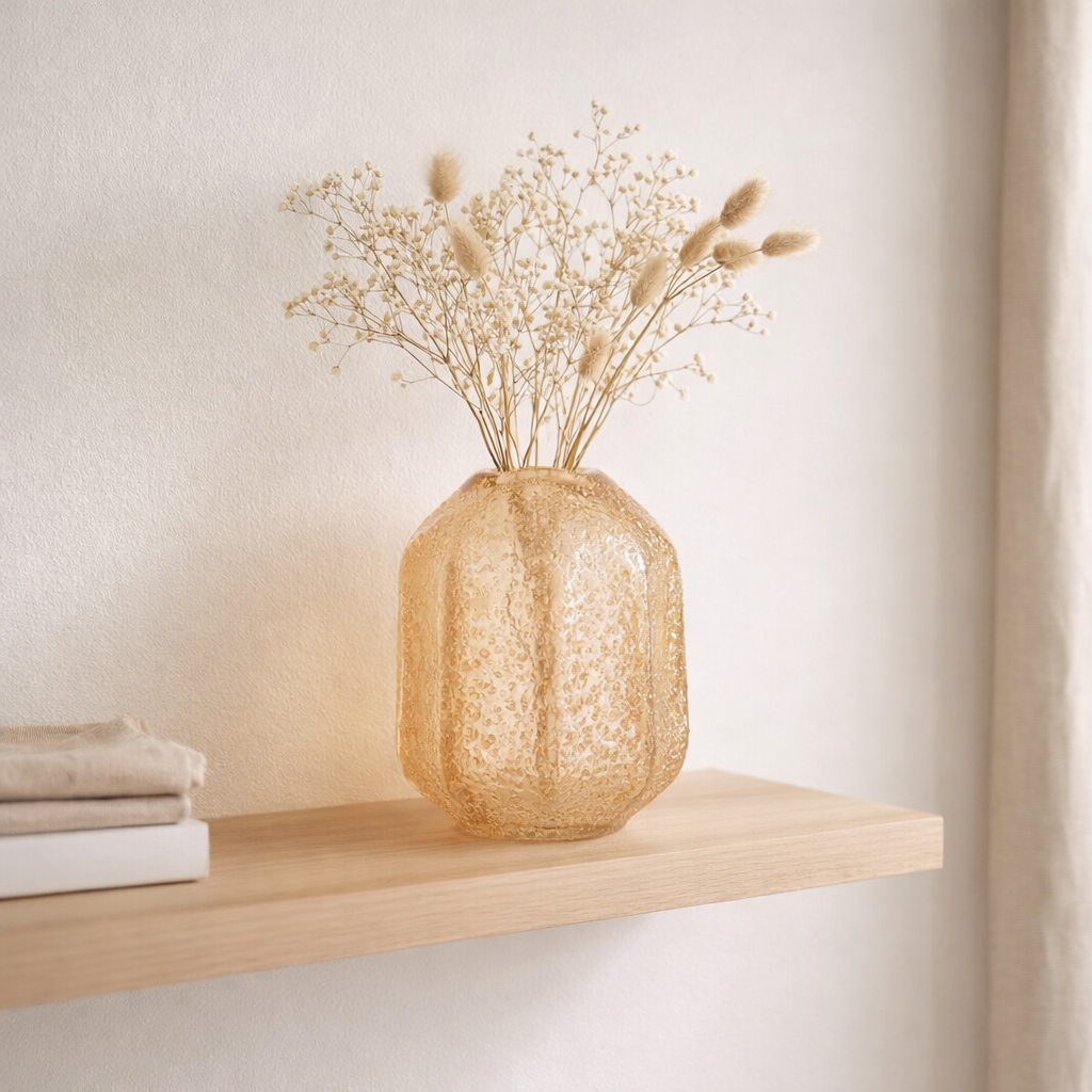 Vase J -line - Verre - Orange clair - Small - Ø 15,5 cm en situation