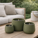 J-Line Buitenkaars Cyra Cement Green Large 45U en situation