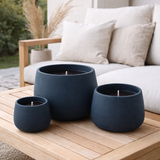 J-Line Buitenkaars Cyra Cement bleu grand 45H en situation