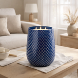 J -Line Cougie parfumée Mia Mosaic - Bleu - Large - 230H en situation