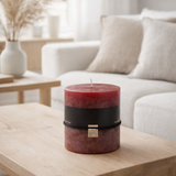 Bougie cylindrique J-Line - bordeaux - 64U en situation