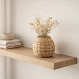 J-line vase yumi bol paille - bambou - naturel - petit - Ø 21,5 cm en situation