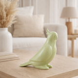 Figurine J-Line Cacatoès - céramique - vert en situation