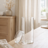 Pot de rangement J-Line Lisa - verre - transparent - moyen en situation