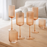 Verre à vin J-Line Ralph - verre - orange/rouille en situation