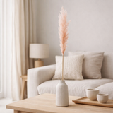 J-Line Branche Plume Pampas Rose Clair en situation