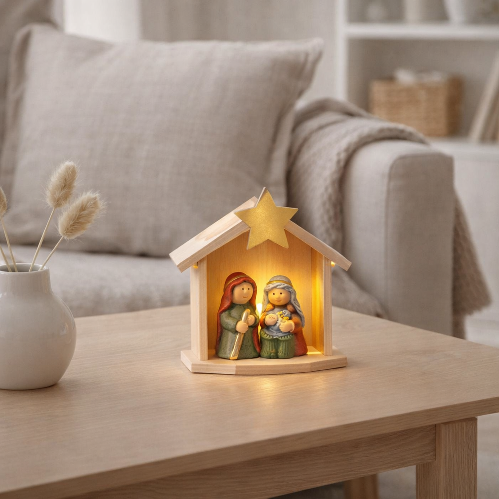 J-Line Kerststal Led Porselein Mix Petit en situation
